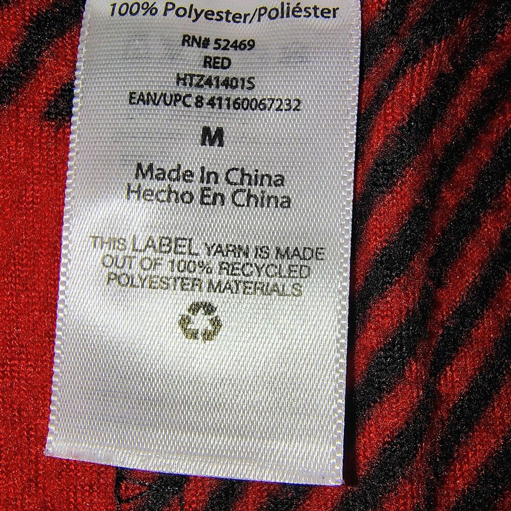 Holiday Time Sz M Red Black Buffalo Plaid Fleece Pajama Pants Christmas - Picture 10 of 14